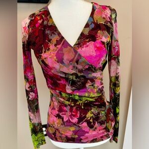 FUZZI Womens Multicolor Long Sleeve Side